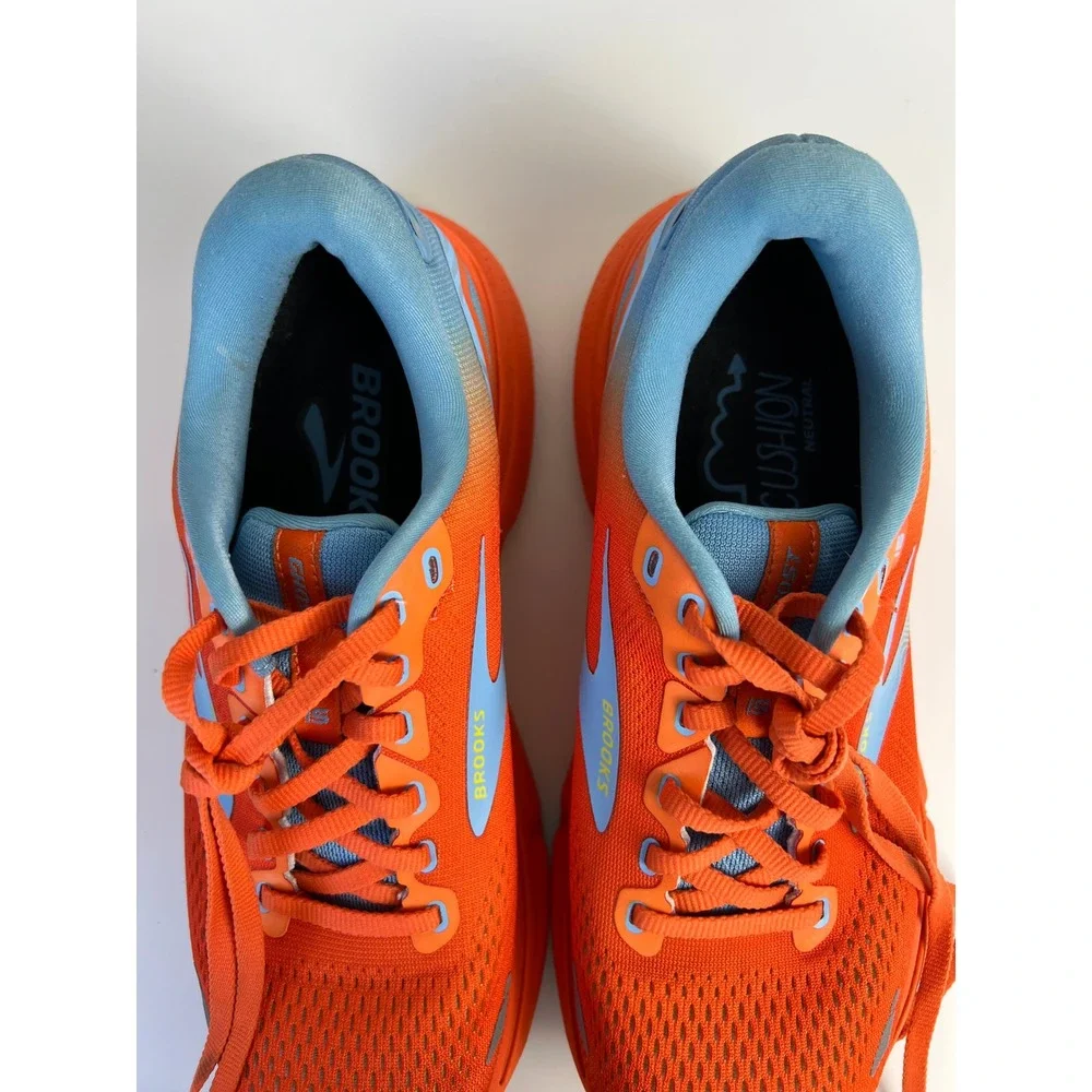 Brooks Ghost 15 Men's US 7 Orange Blue Road Running Walking Shoes Sneakers